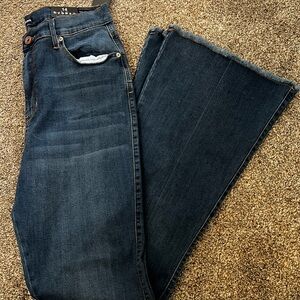 Fashion Nova Dark Indigo Flare Jeans